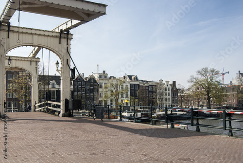 Bridge in the canals. Amsterdam