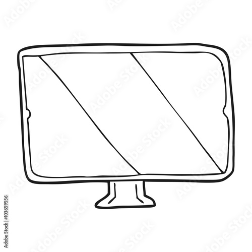 black and white cartoon screen