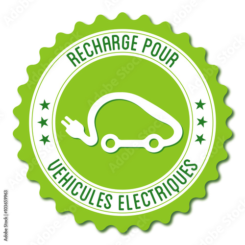 Logo recharge véhicules électriques.