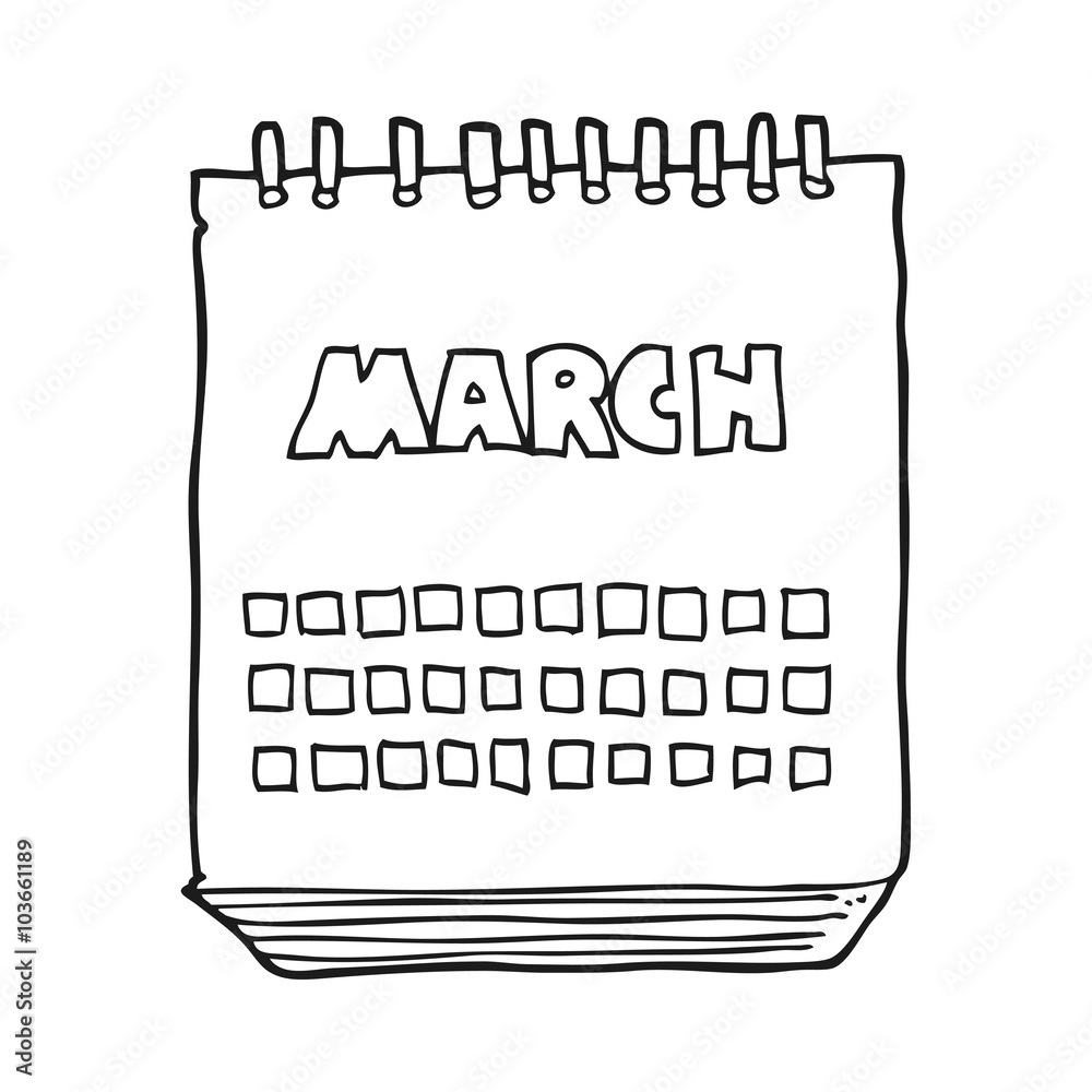March Calendar Clipart