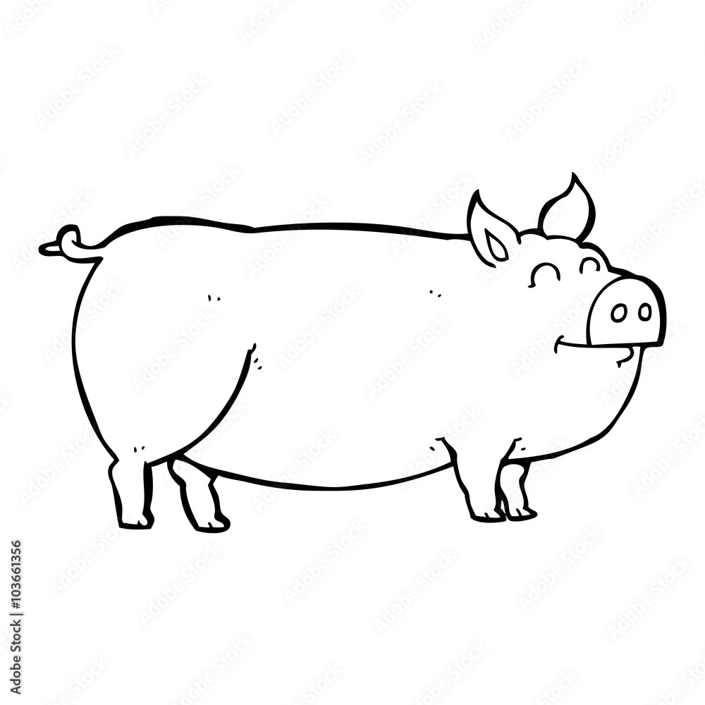 black and white cartoon muddy pig black and white cartoon muddy pig