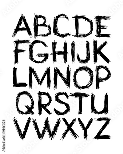 Harrowed vector alphabet