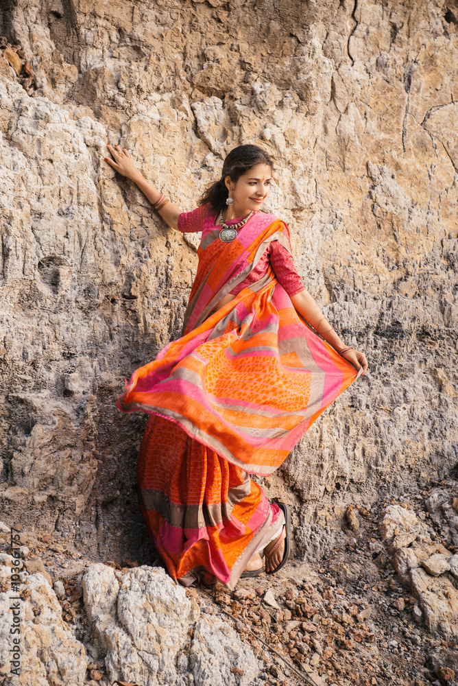 Indian woman in beautiful saree Indian woman in beautiful saree