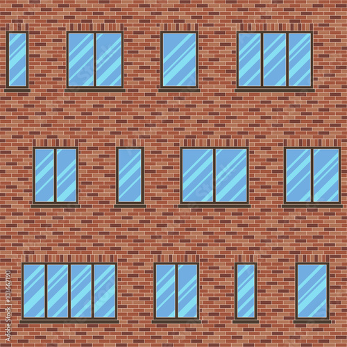 Brick facade pattern 1 color