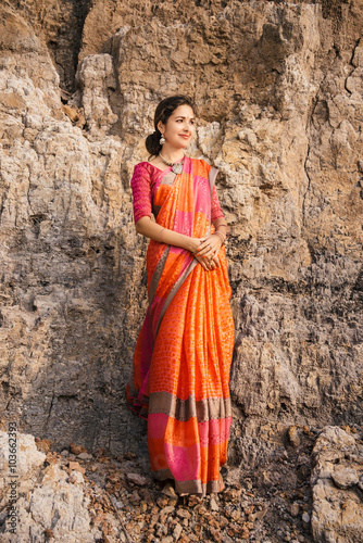 Indian woman in beautiful saree