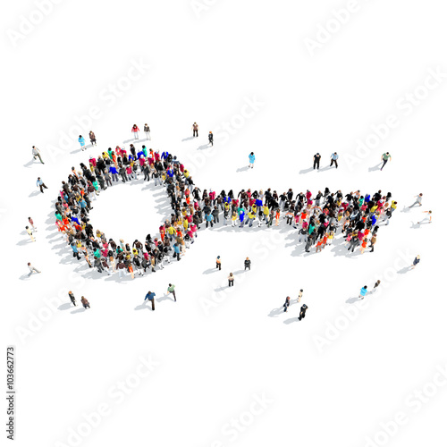group people shape  key