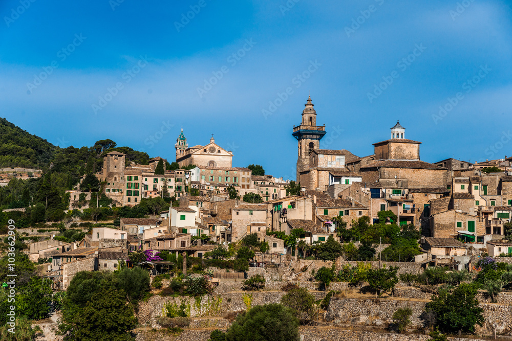 Beautiful view of the small town Valldemossa