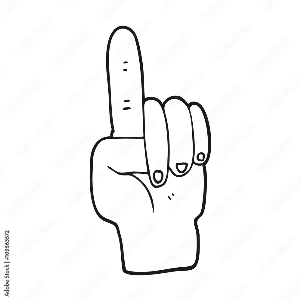 black and white cartoon pointing hand black and white cartoon pointing hand