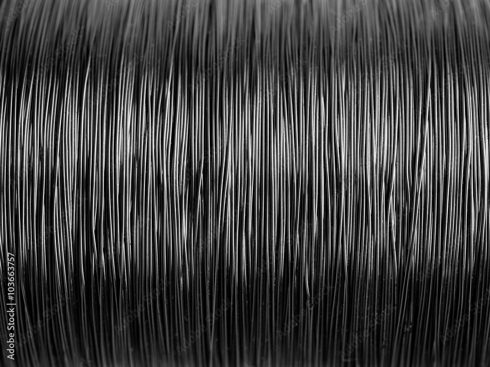 Obraz premium Black and white pattern of metal wire