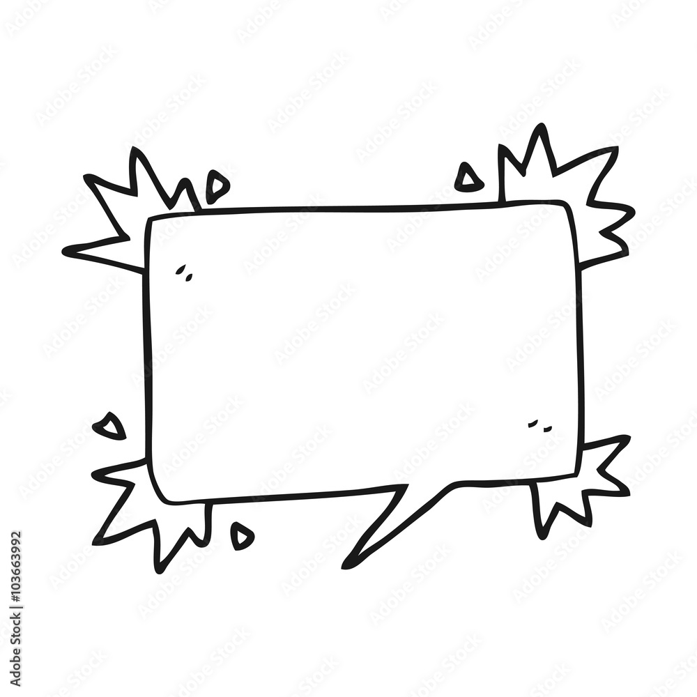 black and white cartoon speech bubble symbol black and white cartoon speech bubble symbol