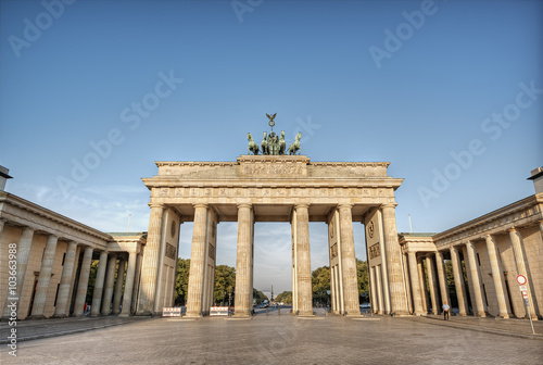 the brandenburg gate (Brandenburger Tor), the famous landmark of berlin, germany, europe 