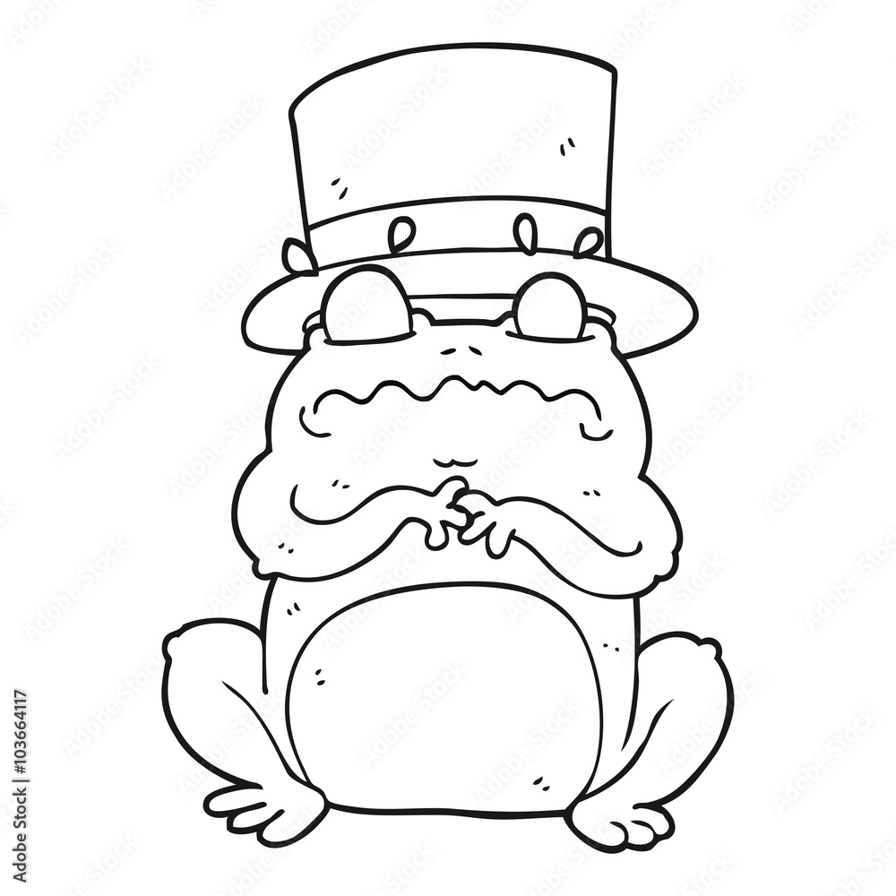 black and white cartoon wealthy toad black and white cartoon wealthy toad
