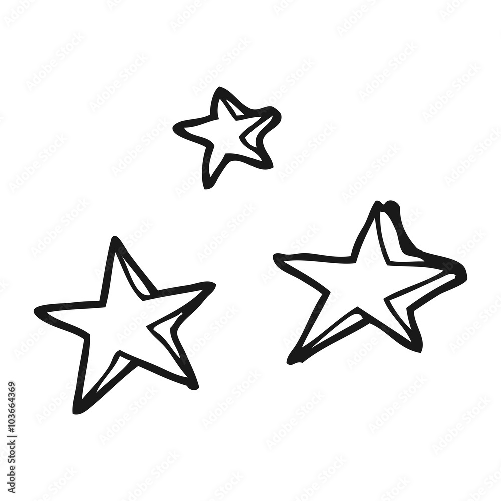 Cartoon Stars Black And White