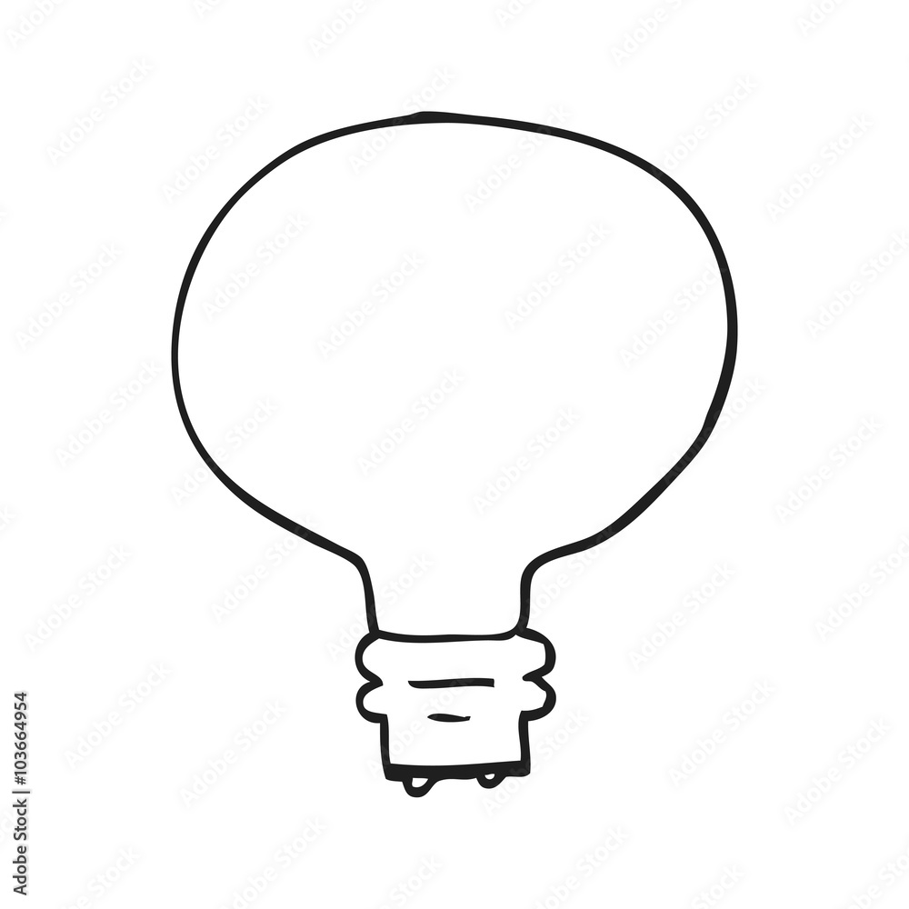black and white cartoon light bulb black and white cartoon light bulb