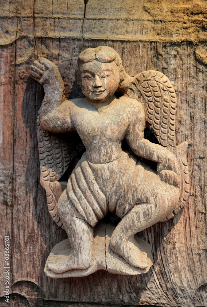 Little sculpture in Shwenandaw Kyaung Temple Myanmar