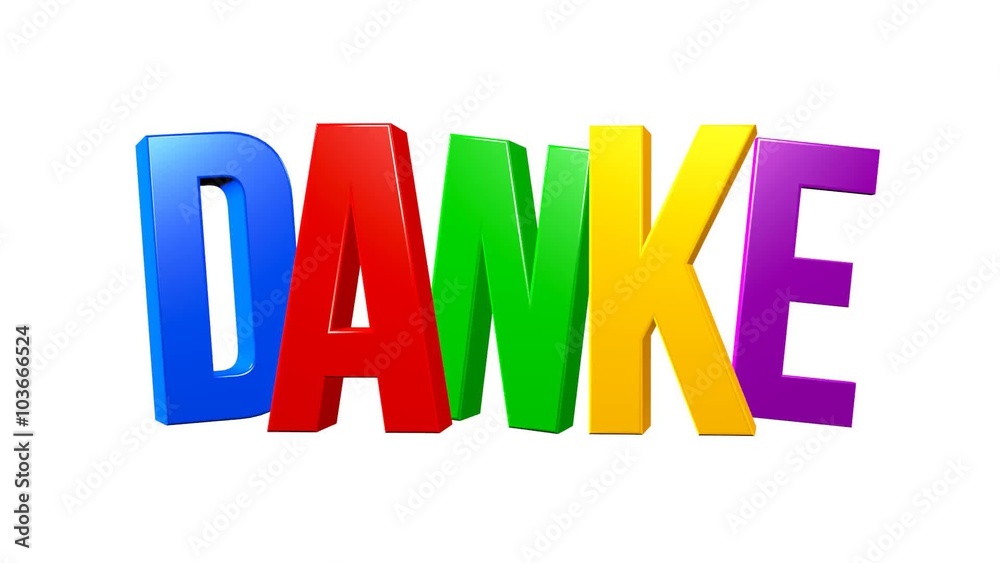 Danke Text als 3D Animation Danke Text als 3D Animation
