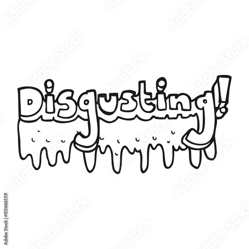 black and white cartoon disgusting symbol