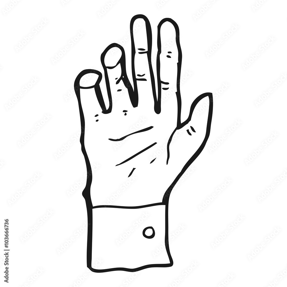 black and white cartoon hand reaching black and white cartoon hand reaching