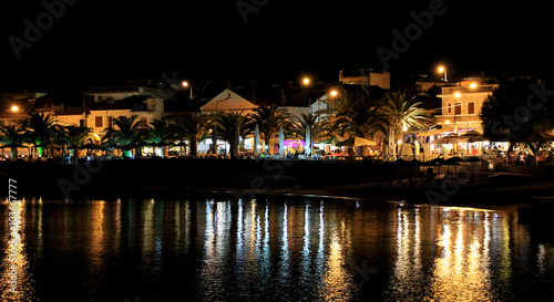 Limenaria town at night