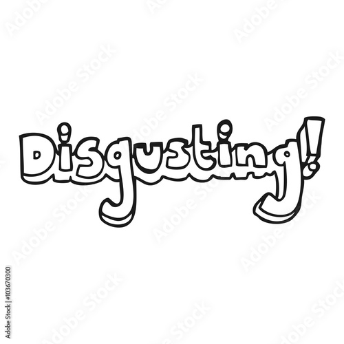disgusting black and white cartoon