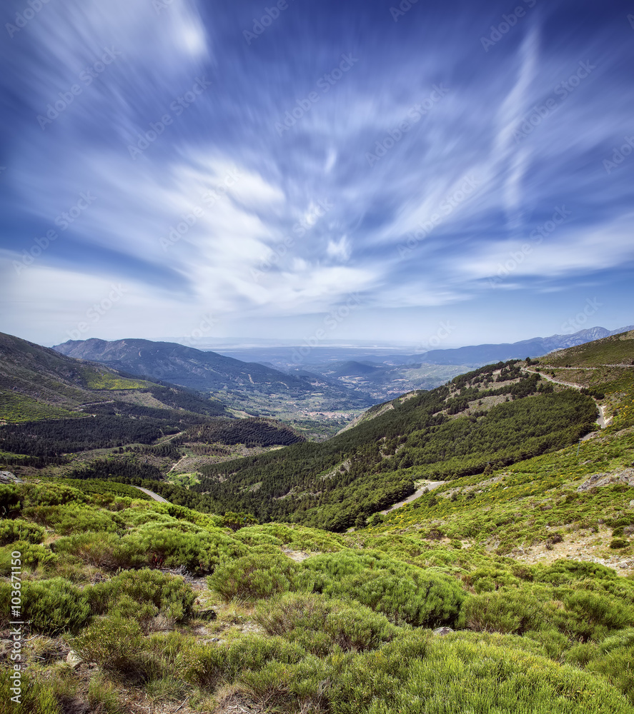 View from the Serranillos pass, Sierra de Gredos, Spain