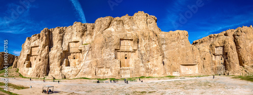 Ancient tombs of Achaemenid kings at Naqsh-e Rustam in Iran photo