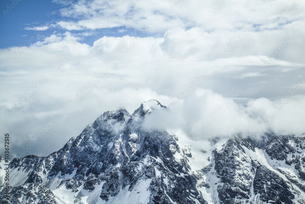 Mount Cook und die Südalpen von oben Mount Cook und die Südalpen von oben