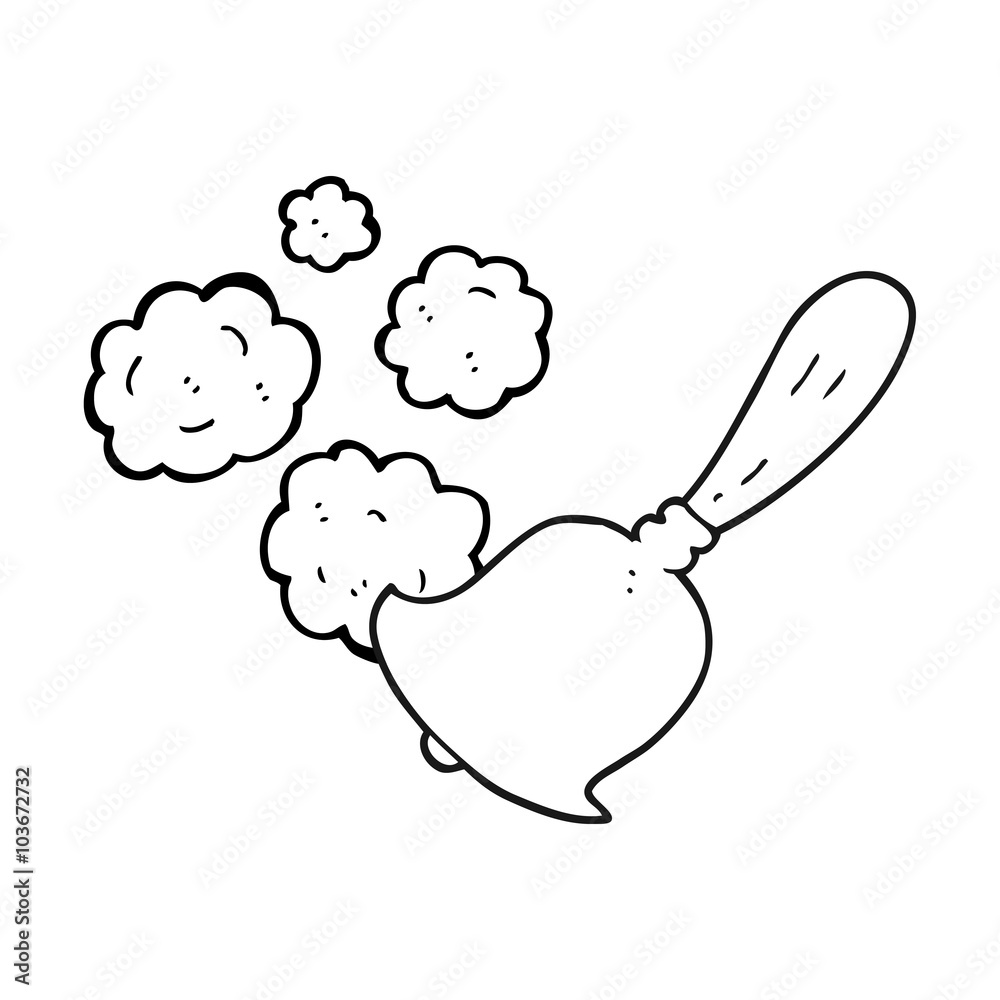 black and white cartoon hand bell black and white cartoon hand bell