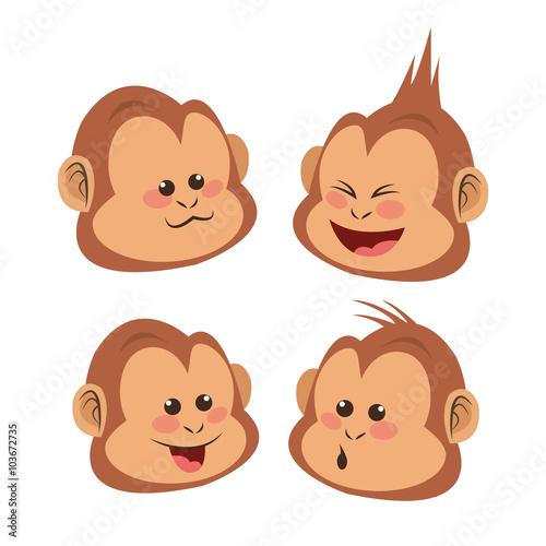 Monkey cartoon design 