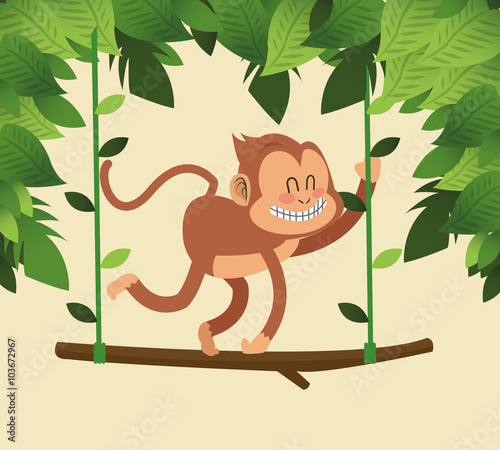 Monkey cartoon design 