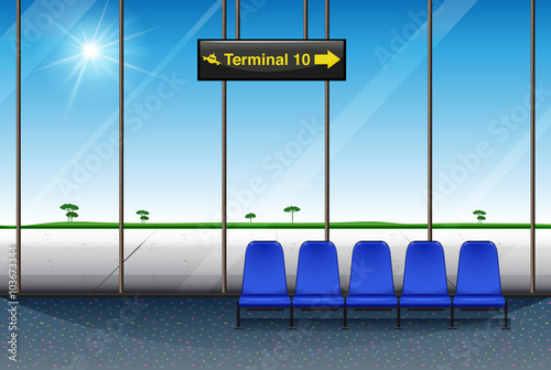 Scene of terminal at the airport