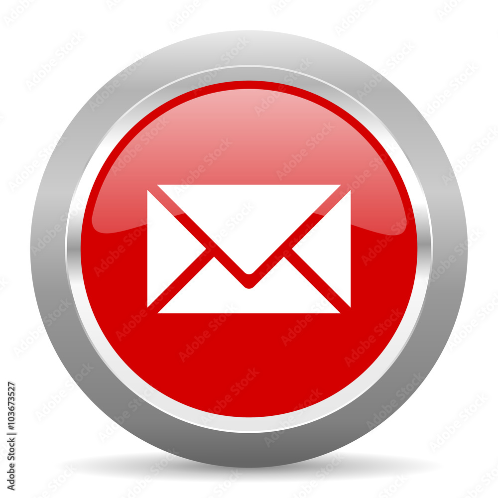 email red metallic chrome web circle glossy icon email red metallic chrome web circle glossy icon