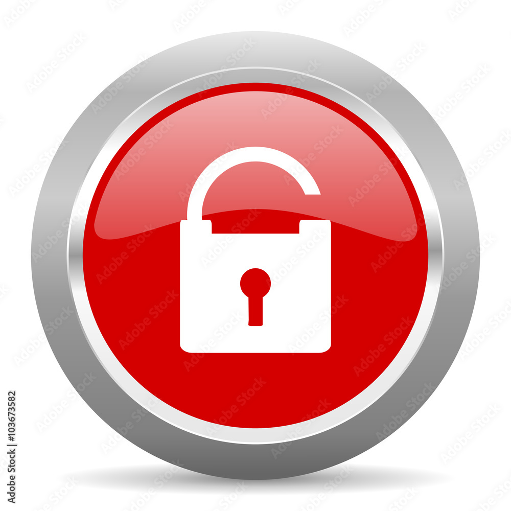 padlock red metallic chrome web circle glossy icon padlock red metallic chrome web circle glossy icon