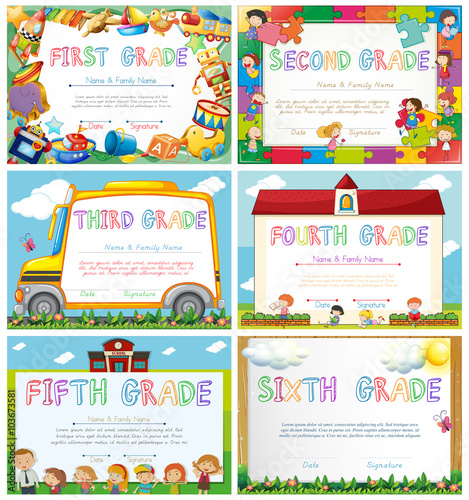Diploma templates for primary school