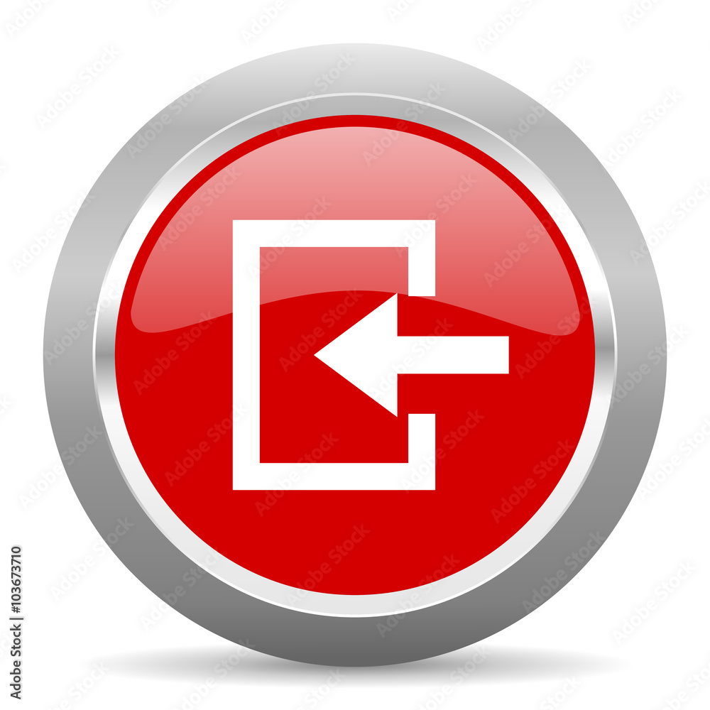 enter red metallic chrome web circle glossy icon enter red metallic chrome web circle glossy icon