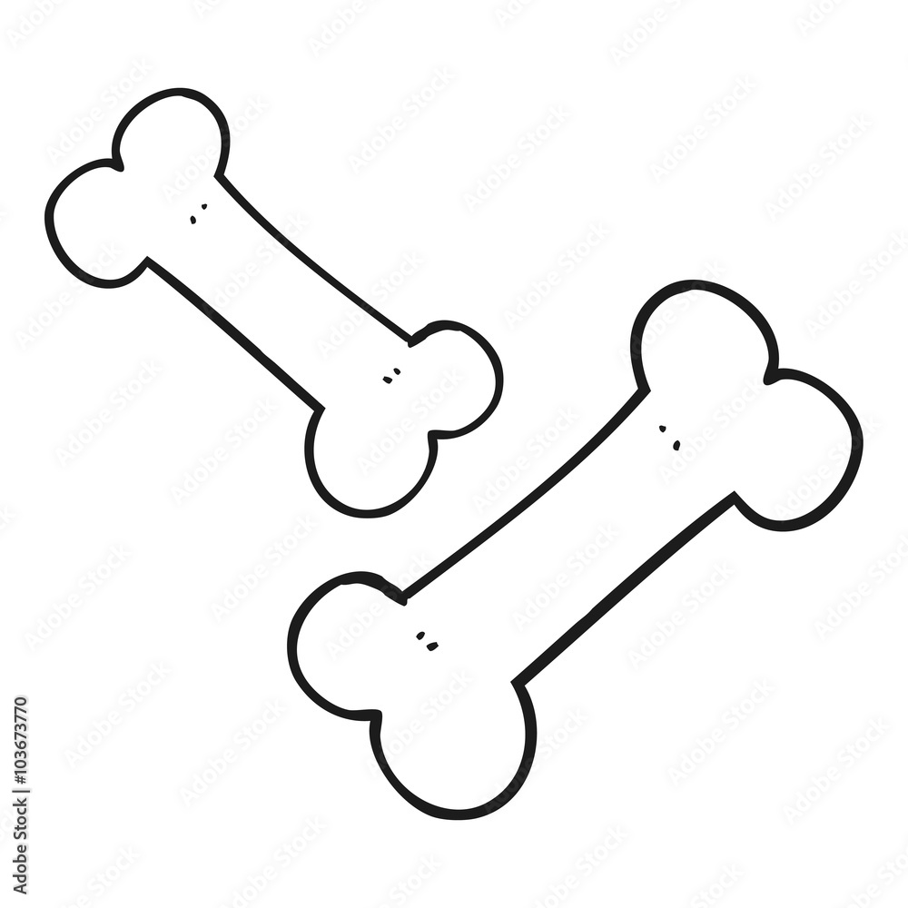 black and white cartoon old bones black and white cartoon old bones