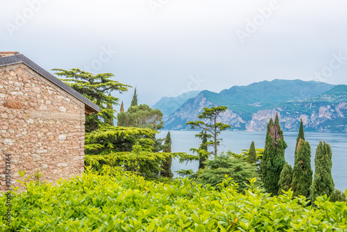 Beautiful peaceful lake Garda  Italy