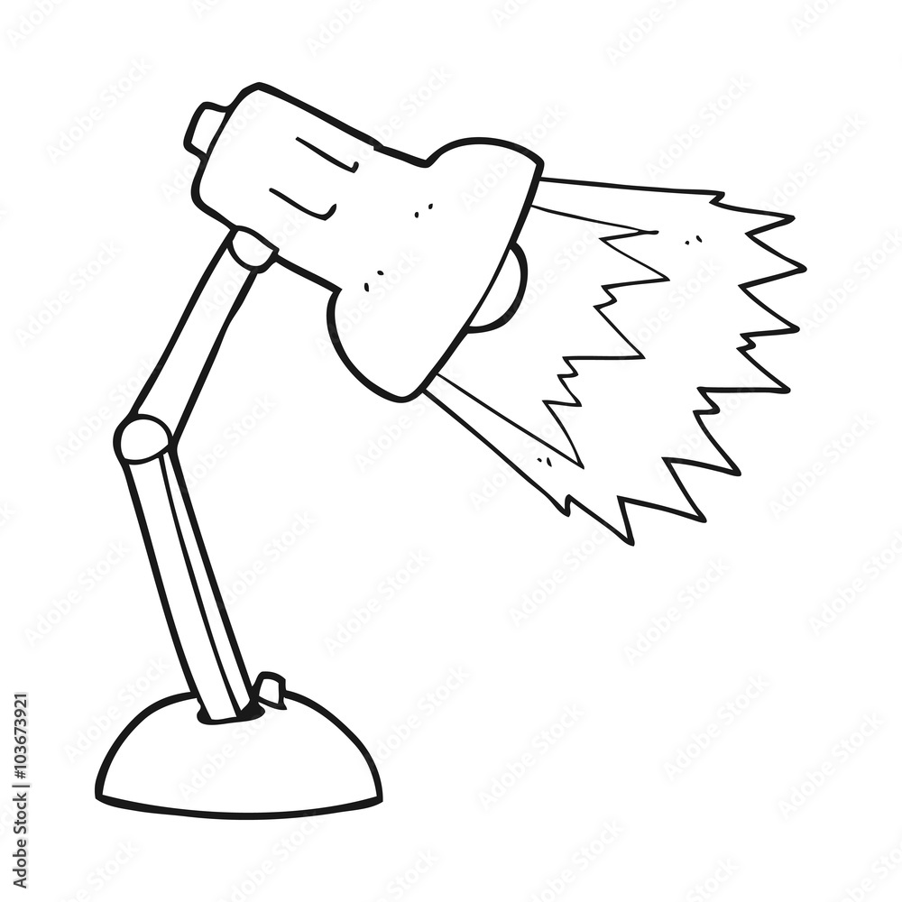 black and white cartoon desk lamp black and white cartoon desk lamp