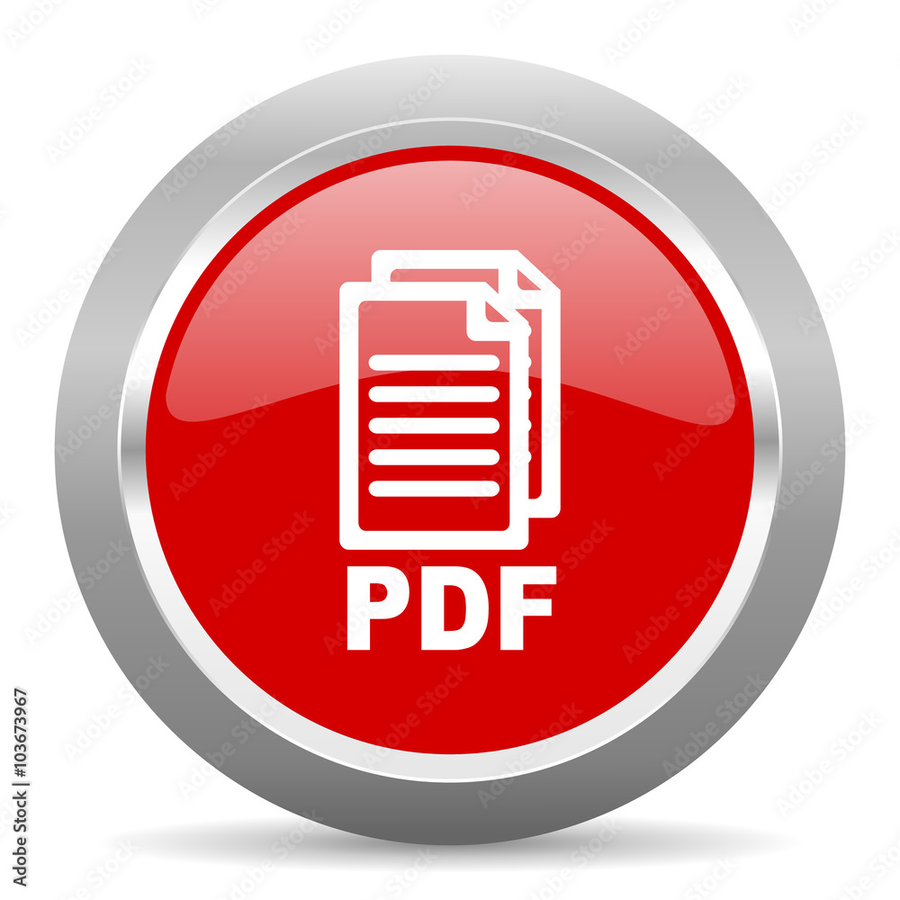 pdf red metallic chrome web circle glossy icon, pdf red metallic chrome web circle glossy icon,