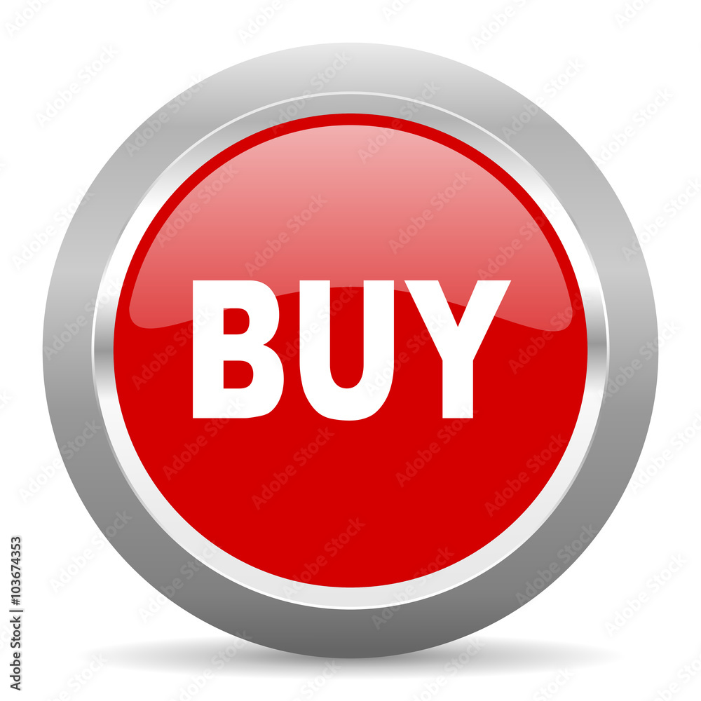 buy red metallic chrome web circle glossy icon buy red metallic chrome web circle glossy icon