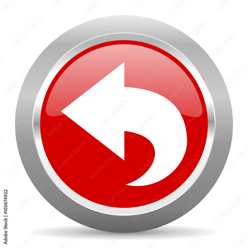back red metallic chrome web circle glossy icon back red metallic chrome web circle glossy icon