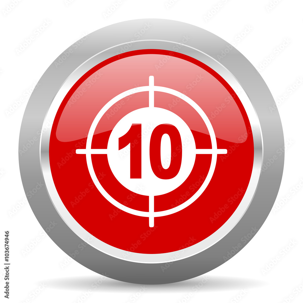 target red metallic chrome web circle glossy icon target red metallic chrome web circle glossy icon