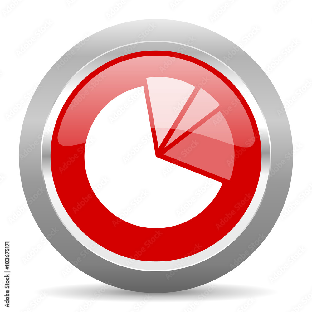 diagram red metallic chrome web circle glossy icon diagram red metallic chrome web circle glossy icon