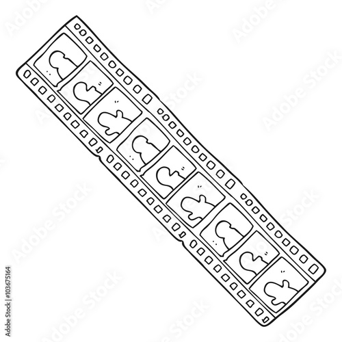 black and white cartoon film strip