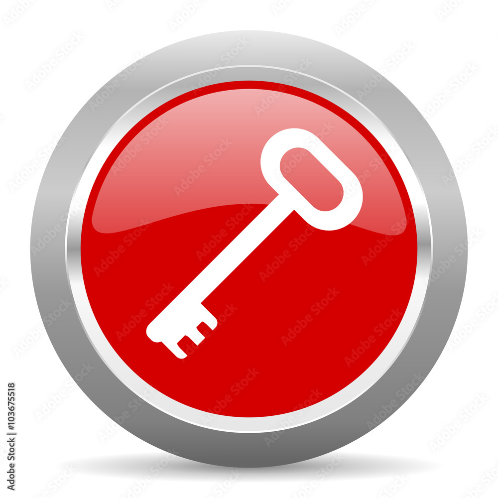 key red metallic chrome web circle glossy icon key red metallic chrome web circle glossy icon