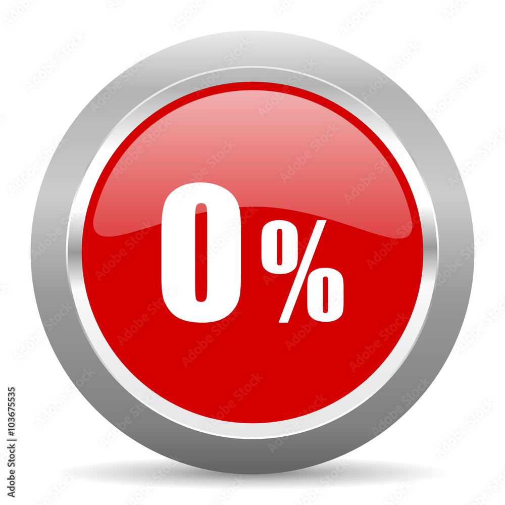 0 percent red metallic chrome web circle glossy icon 0 percent red metallic chrome web circle glossy icon