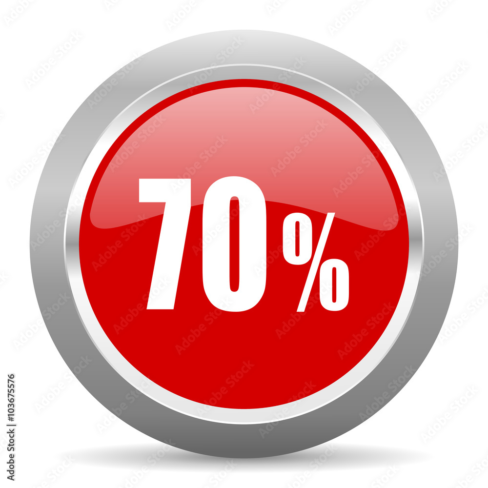 70 percent red metallic chrome web circle glossy icon 70 percent red metallic chrome web circle glossy icon