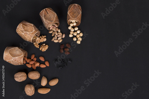 nut and amond background photo