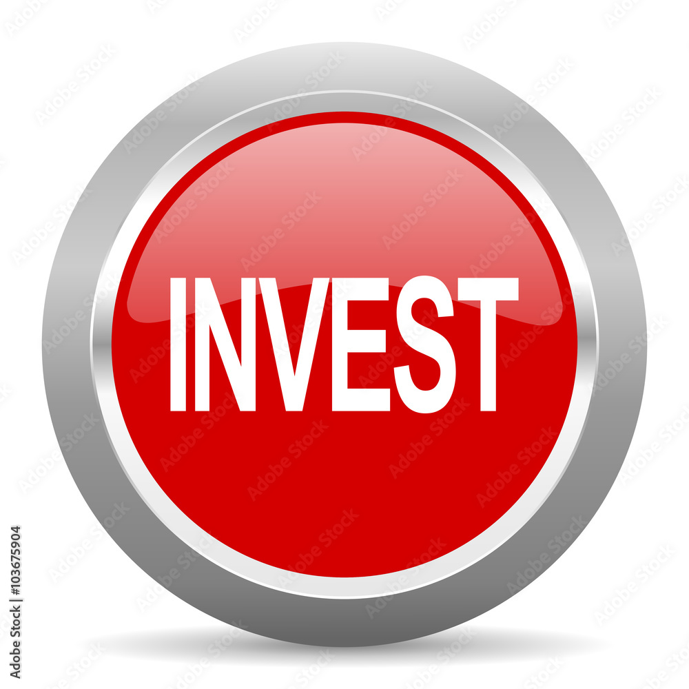 nvest red metallic chrome web circle glossy icon nvest red metallic chrome web circle glossy icon