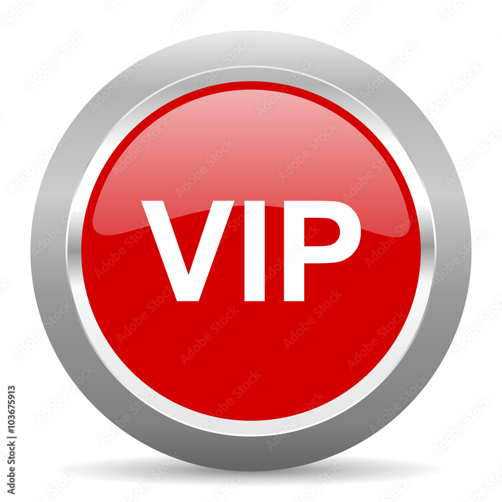 vip red metallic chrome web circle glossy icon vip red metallic chrome web circle glossy icon